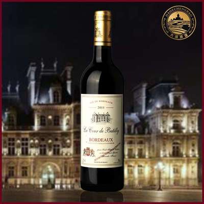 【大河城堡生活館食品及酒水專賣店】法國進口紅酒巴特利宮廷干紅葡萄酒原瓶波爾多AOC -蘇寧易購
